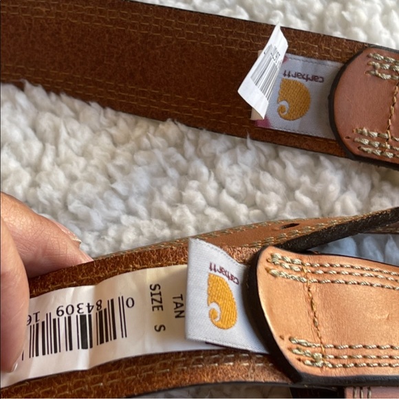Carhartt Tan Leather Belt New Size Small - Picture 3 of 3